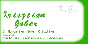 krisztian gober business card
